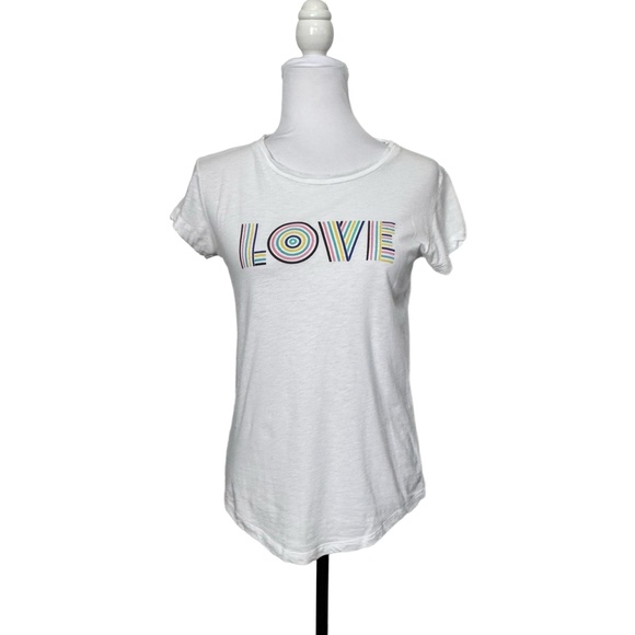 Zadig & Voltaire Tshirt LOVE Graphic Round Neck Short Sleeve Size L - Picture 1 of 7